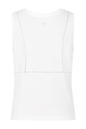 T-shirt débardeur trompe l'oeil Blanc vue de dos