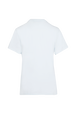 Women Rhinestone Cherry Print Cotton T-Shirt Baby blue back view