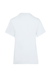 T-shirt coton motif cerise en strass femme Baby blue vue de dos