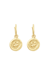 Golden Medals Clover earrings Gold front view