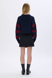 Pull à rayures reliefées Raye bleu/rouge vue portée de dos