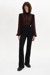 Pantalon taille haute Noir vue portée de face