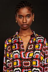 Chemise longue motif Mai 68 femme Multico crea vue de détail 5