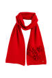 Women Flowers Scarf Red back view