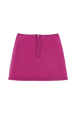 Mini Skirt Tailored Denim Fuchsia Fuchsia back view