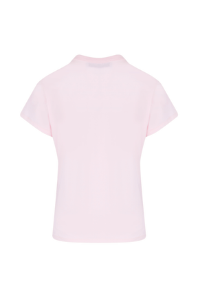 Women Cotton T-Shirt Baby pink back view