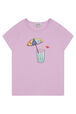 T-shirt fille jersey Lilas vue de face