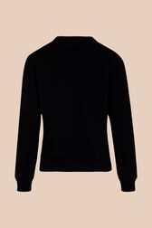 Sweat motif bouche femme Noir vue de dos