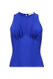 Top sans manches en jersey Bleu roi vue de face