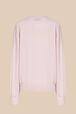Women Rhinestone Print Sweater Baby pink back view