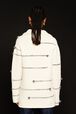 Veste laine intarsia charms femme Ecru vue portée de dos