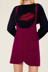Women Sleeveless Milano Short Dress Fuchsia details view 1