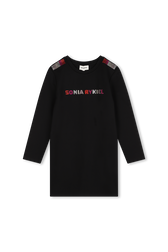 Robe manches longues Noir vue de face