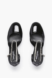 Black Patent Leather Anklet D'Orsay Black details view 4