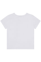 T-shirt fille jersey Blanc vue de dos