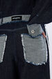 Pantalon en jean taille haute Bleu vue de détail 4