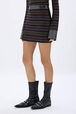 Rhinestone striped skirt Multico details view 1