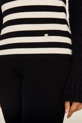 Pullover Jane Birkin femme Raye noir/blanc vue de détail 2