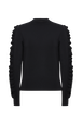 Sweater with ruffle detail Black front view