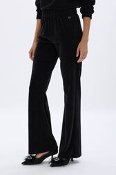 Pantalon coupe flare en velours Noir vue de détail 2