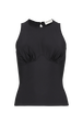 Top sans manches en jersey Noir vue de face