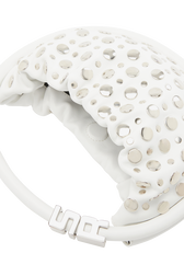 Sac Domino mini en cuir et studs Blanc vue de détail 2