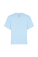 Short-sleeved crew-neck t-shirt in cotton jersey Sky back view