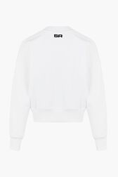 Sweatshirt crop cœur Blanc vue de dos