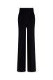 Black viscose trousers Black front view