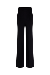 Pantalon flare en viscose Noir vue de face