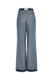 Pleated jeans Raw back view
