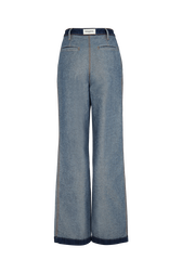 Pleated jeans Raw back view