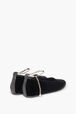 Black Velvet Anklet Ballerinas Black back view