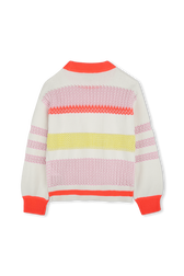Pull rayé multicolore Multico vue de dos