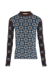 Long-Sleeved Crew-Neck Jumper Blue front view