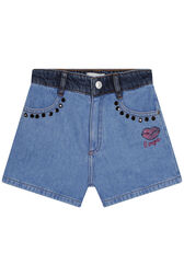 Short fille denim Brut vue de face