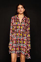 Robe courte motif Mai 68 femme Multico crea vue portée de face