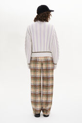 Long-Sleeved Turtleneck Jumper Lilac back worn view