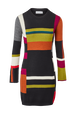 Robe courte laine alpaga colorblock femme Multico crea vue de face