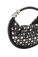 Domino mini leather with studs bag Black details view 2
