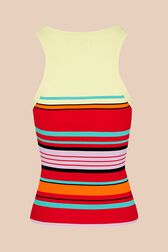 Débardeur logo Sonia Rykiel colorblock femme Rouge vue de dos