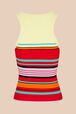 Women Colorblock Tank Top Red back view