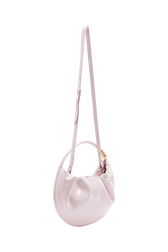 Domino medium vinyl bag Baby pink details view 1