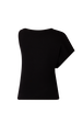 Top asymétrique à bretelle détail chaine Noir vue de dos
