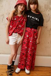 Sonia Rykiel logo Girl T-shirt Black front worn view