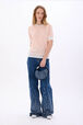 Sac Domino mini en denim et studs Bleu studs vue portée de face