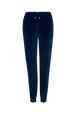 Velvet Jogging Trousers Blue duck front view