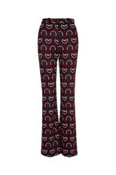 Jersey Pattern Trousers Claret front view