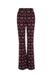 Jersey Pattern Trousers Claret front view
