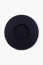 Béret à rayures Raye noir/bleu vue de dos